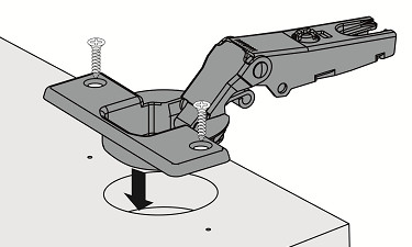 Cup installation for screwing on