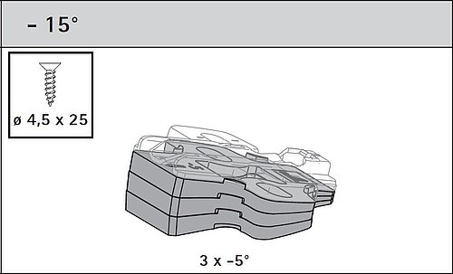 Mounting the angle adapter