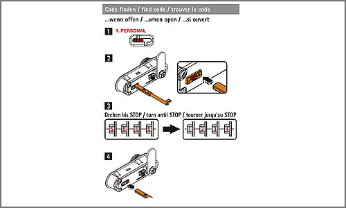 Tool - for revealing the lock combination Tool - for revealing the lock combination