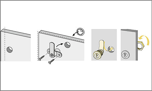 Cylinder cam lock