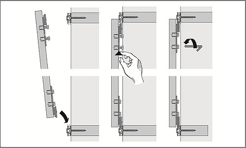 Fitting sliding door