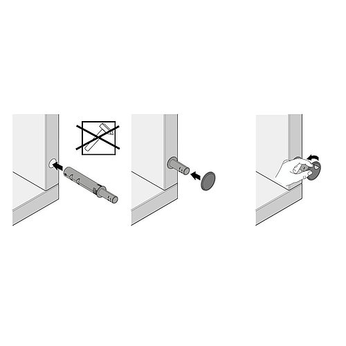 Push to open zum Einbohren
