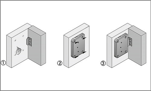 Side mounting - one door