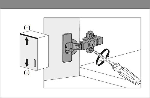 Oblong hole height adjustment